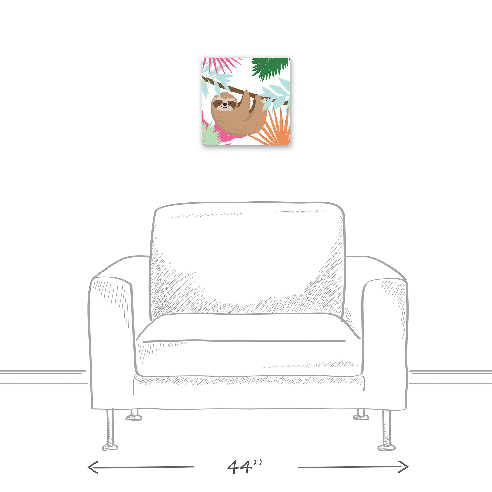 Lazy Sloth Canvas Wall Art